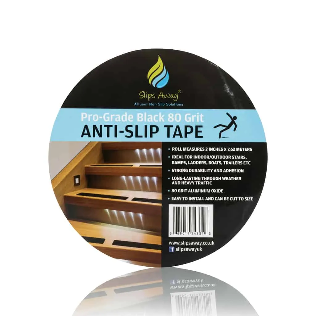 Anti Slip Tape Roll Standard Grade - Black 7.62m