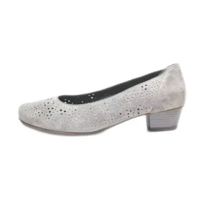 Ara Mid-Heel Shoes Suede Grey Colour For Women