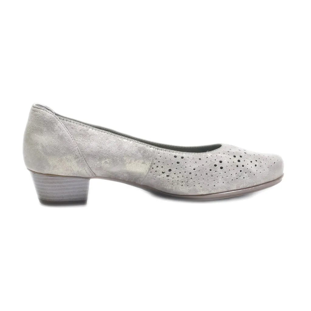 Ara Mid-Heel Shoes Suede Grey Colour For Women