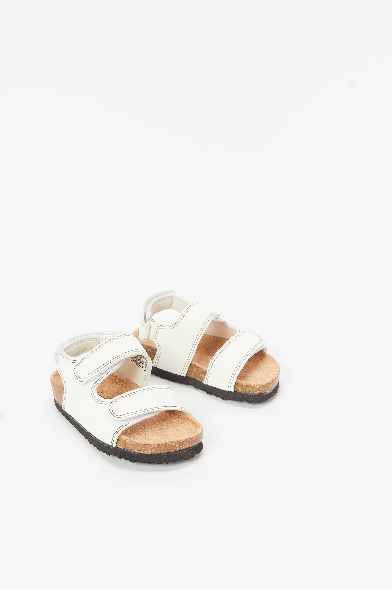 Baby Boys Cream Velcro Strap Sandal