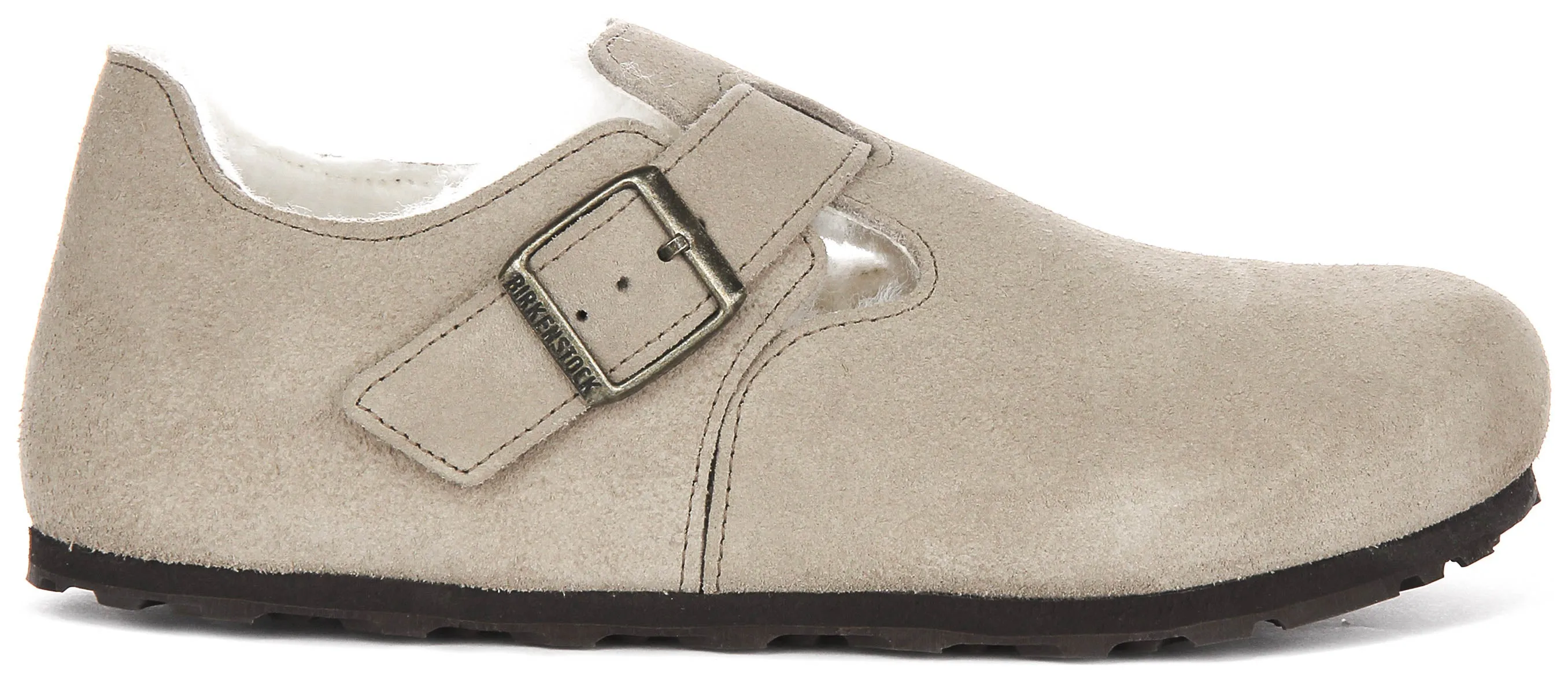 Birkenstock London Shearling In Taupe | Regular Fit