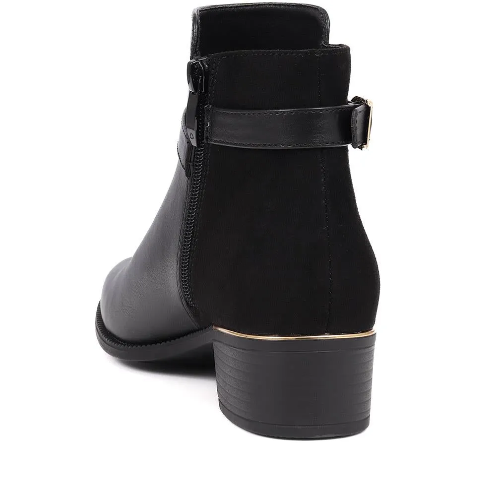 Block Heeled Ankle Boots  - WOIL40041 / 326 047