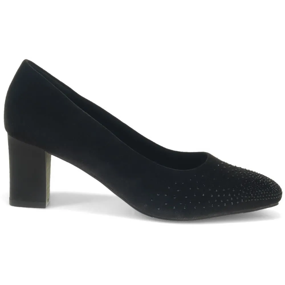 Block Heeled Court Shoes  - PLAN40007 / 326 162