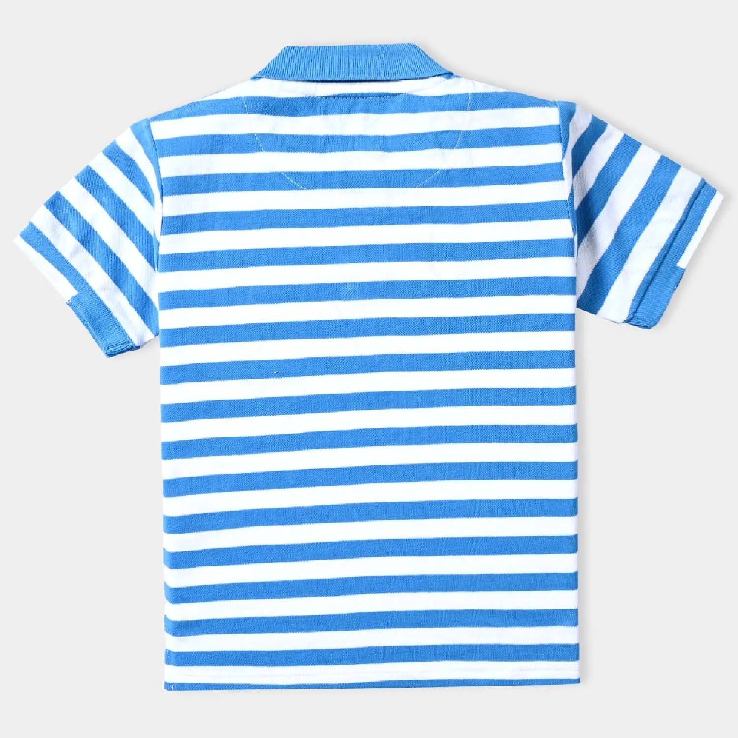 Boys Cotton PK Polo Make Waves-B.B/White