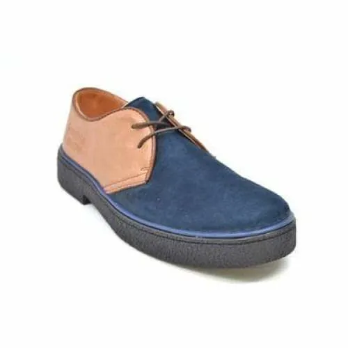 British Walkers Playboy Classic Low Cut Men's Tan and Navy Leather Oxfords