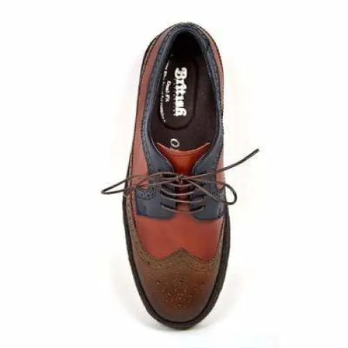 British Walkers Wingtips Men's Olive Burgundy Navy Leather Oxfords