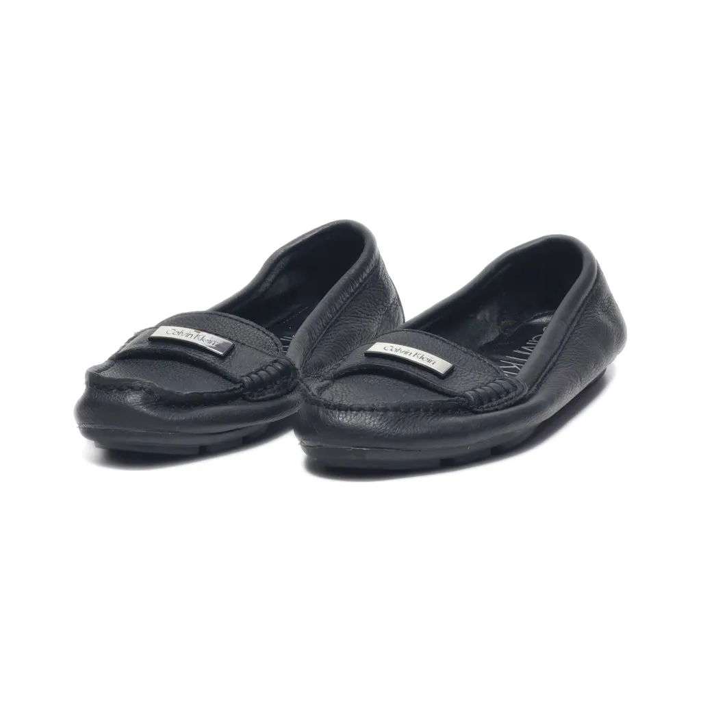 Calvin Klein Loafers Leather Black Colour For Women