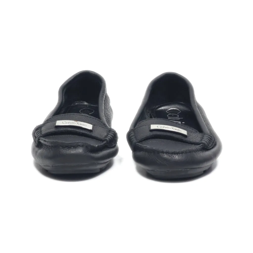 Calvin Klein Loafers Leather Black Colour For Women