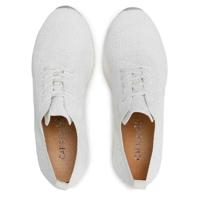 Caprice Knit Trainers in White 163