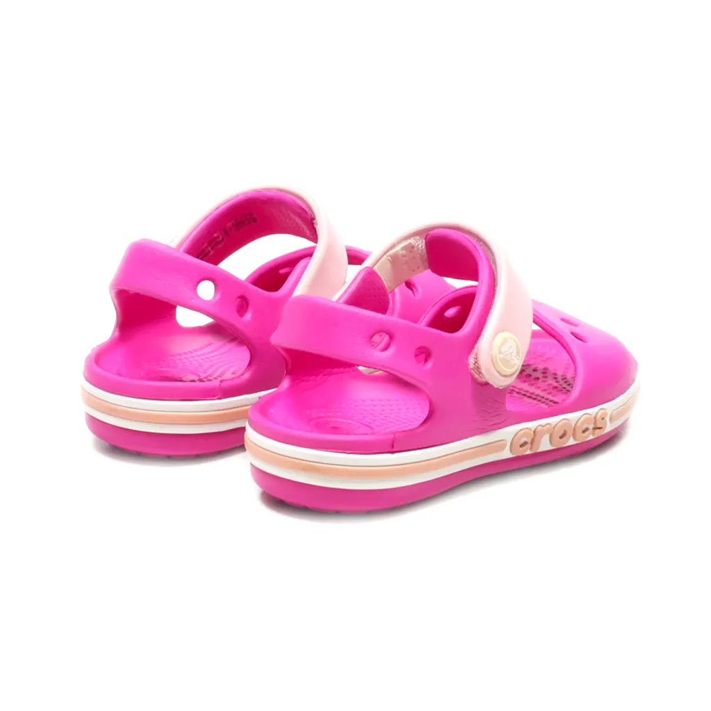 Crocs Bayaband Flat Sandals Rubber Pink Colour For Kids