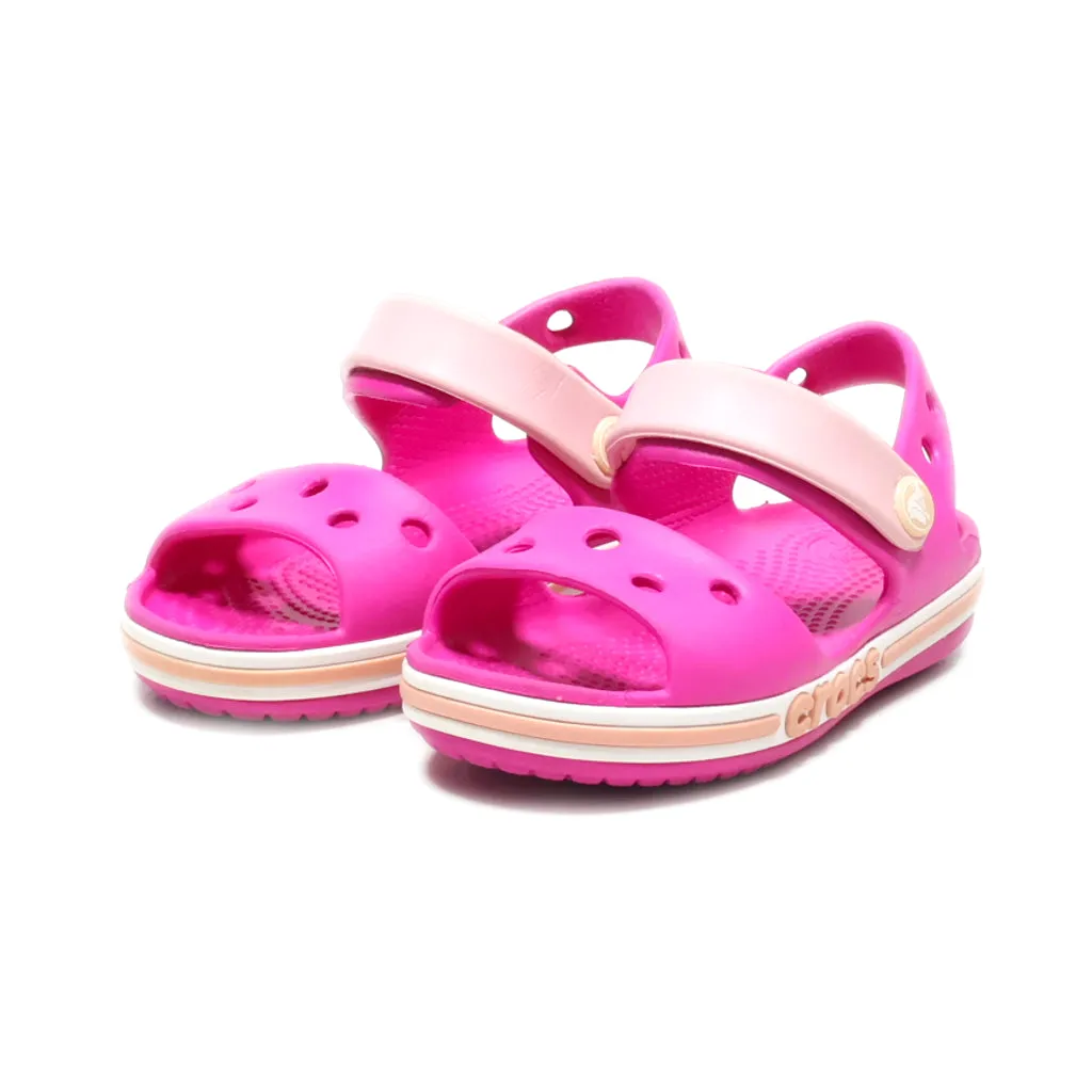 Crocs Bayaband Flat Sandals Rubber Pink Colour For Kids