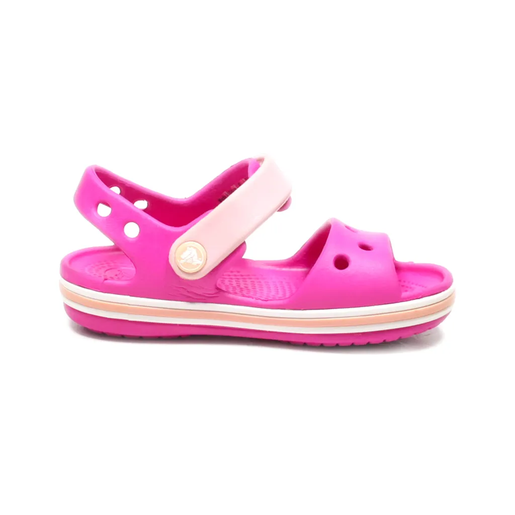 Crocs Bayaband Flat Sandals Rubber Pink Colour For Kids