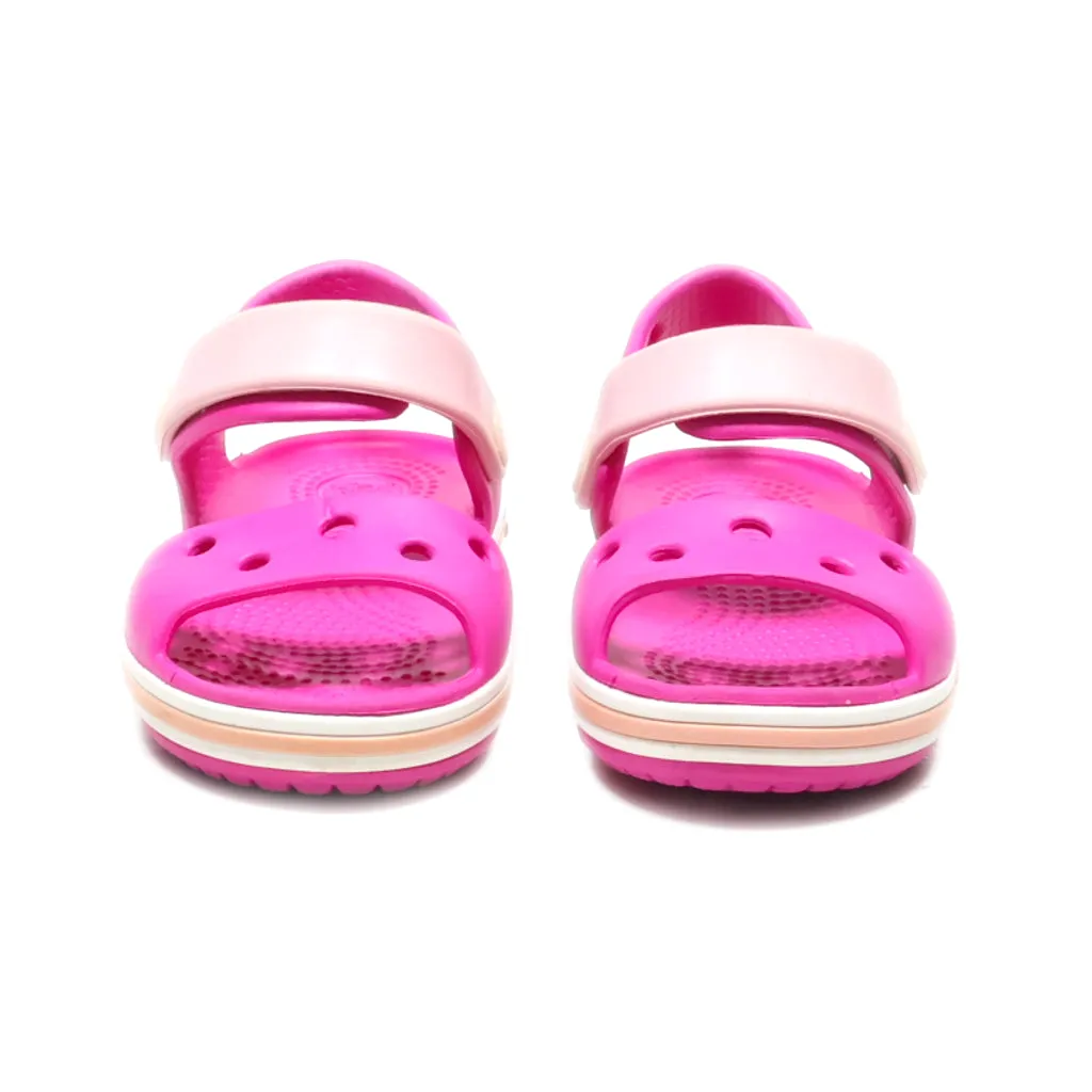 Crocs Bayaband Flat Sandals Rubber Pink Colour For Kids