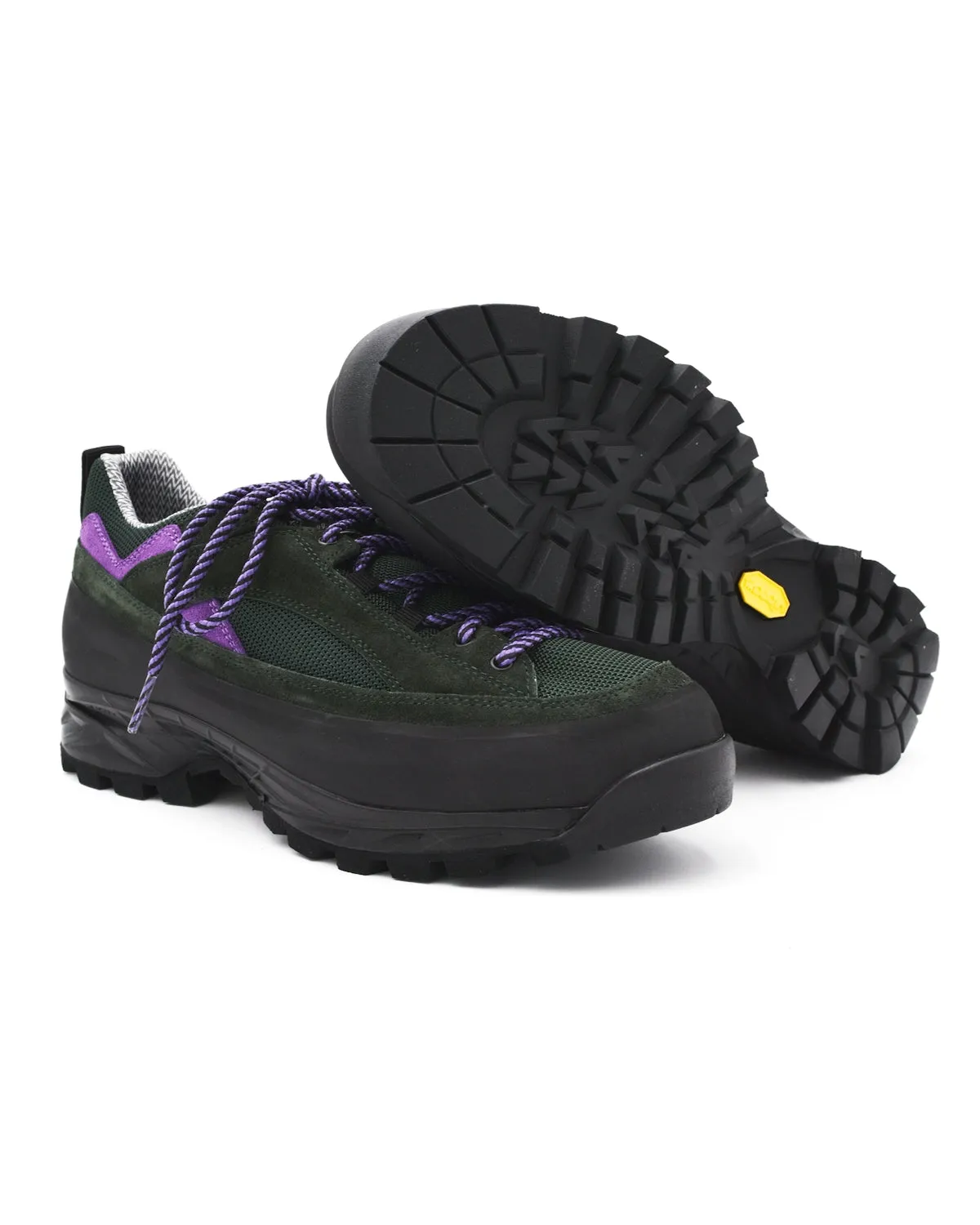 Diemme Grappa Green & Purple Suede Hiking Sneaker