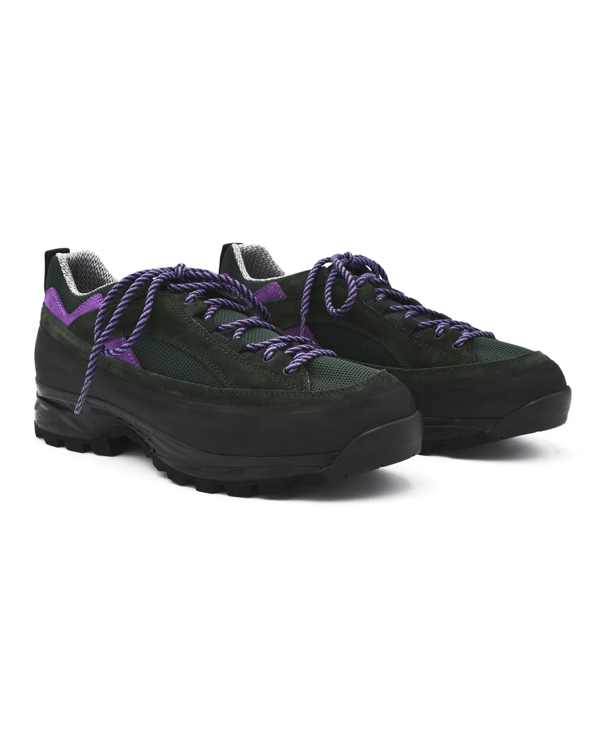 Diemme Grappa Green & Purple Suede Hiking Sneaker