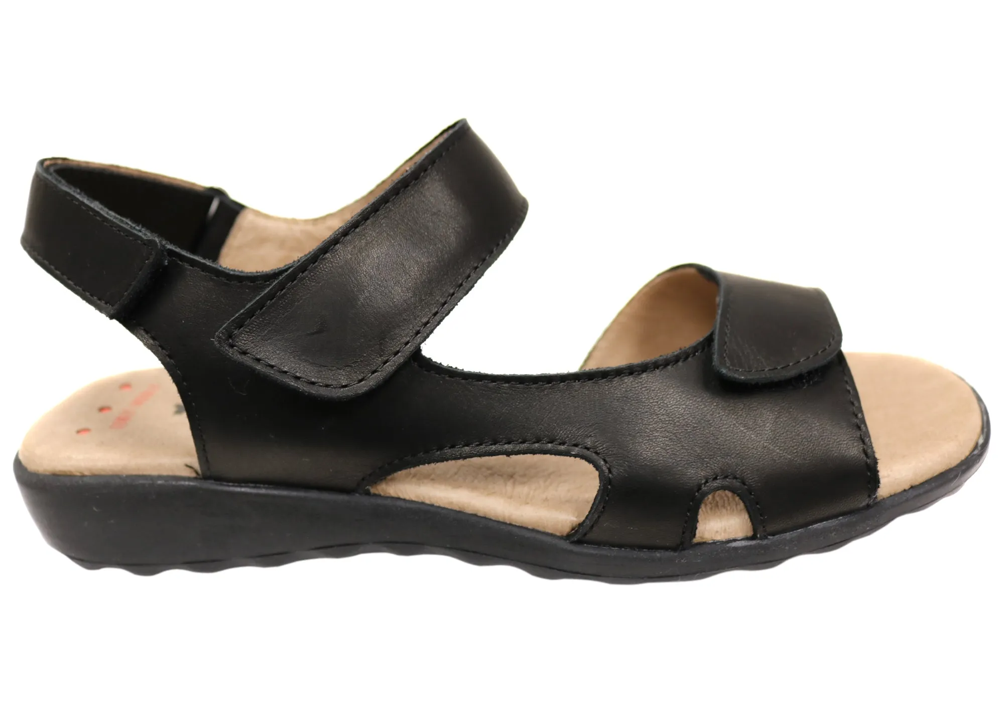 Flex & Go Carmella Womens Comfortable Leather Sandals Made In Portugal