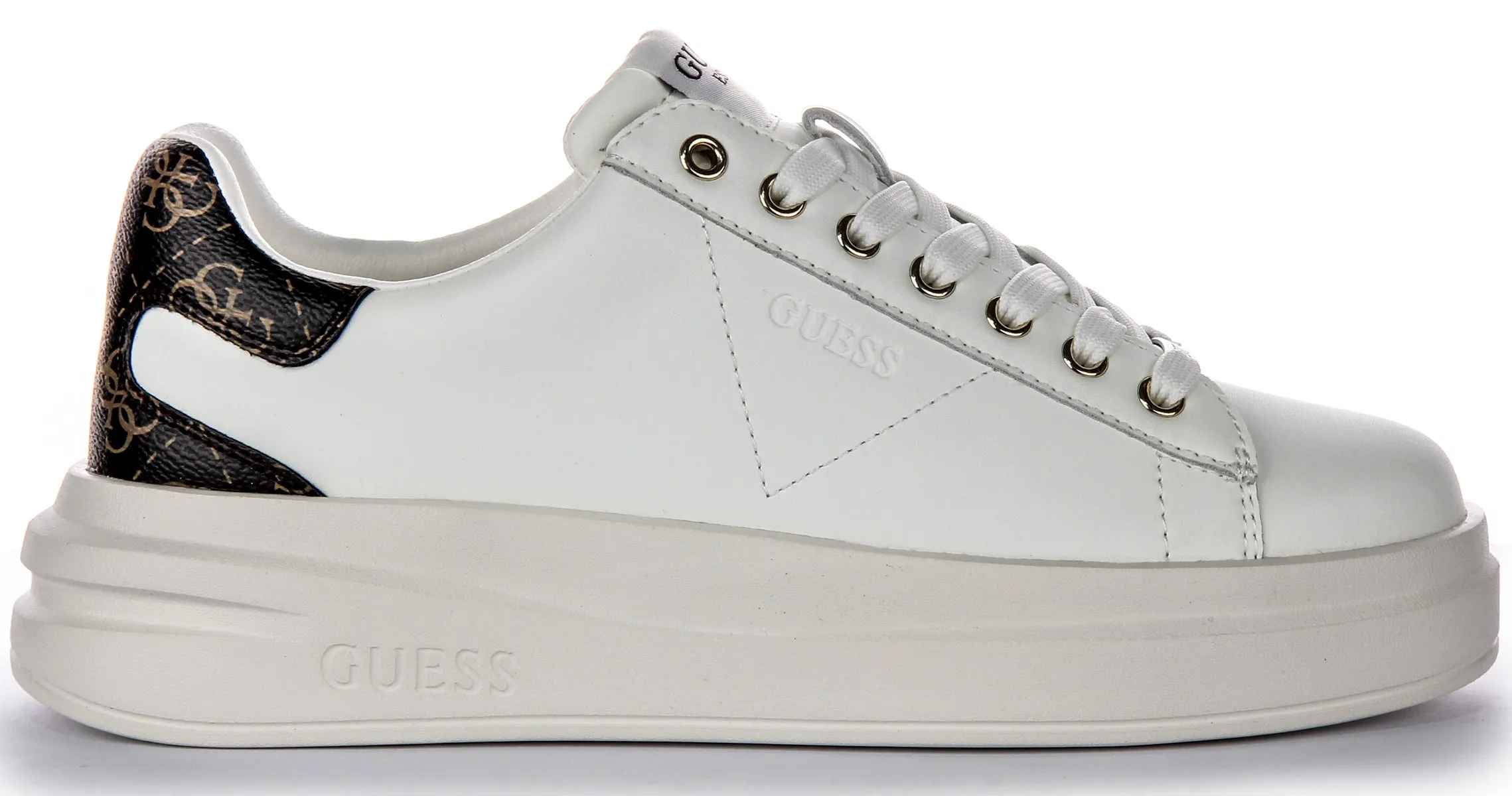 Guess Elbina In White Brown For Women