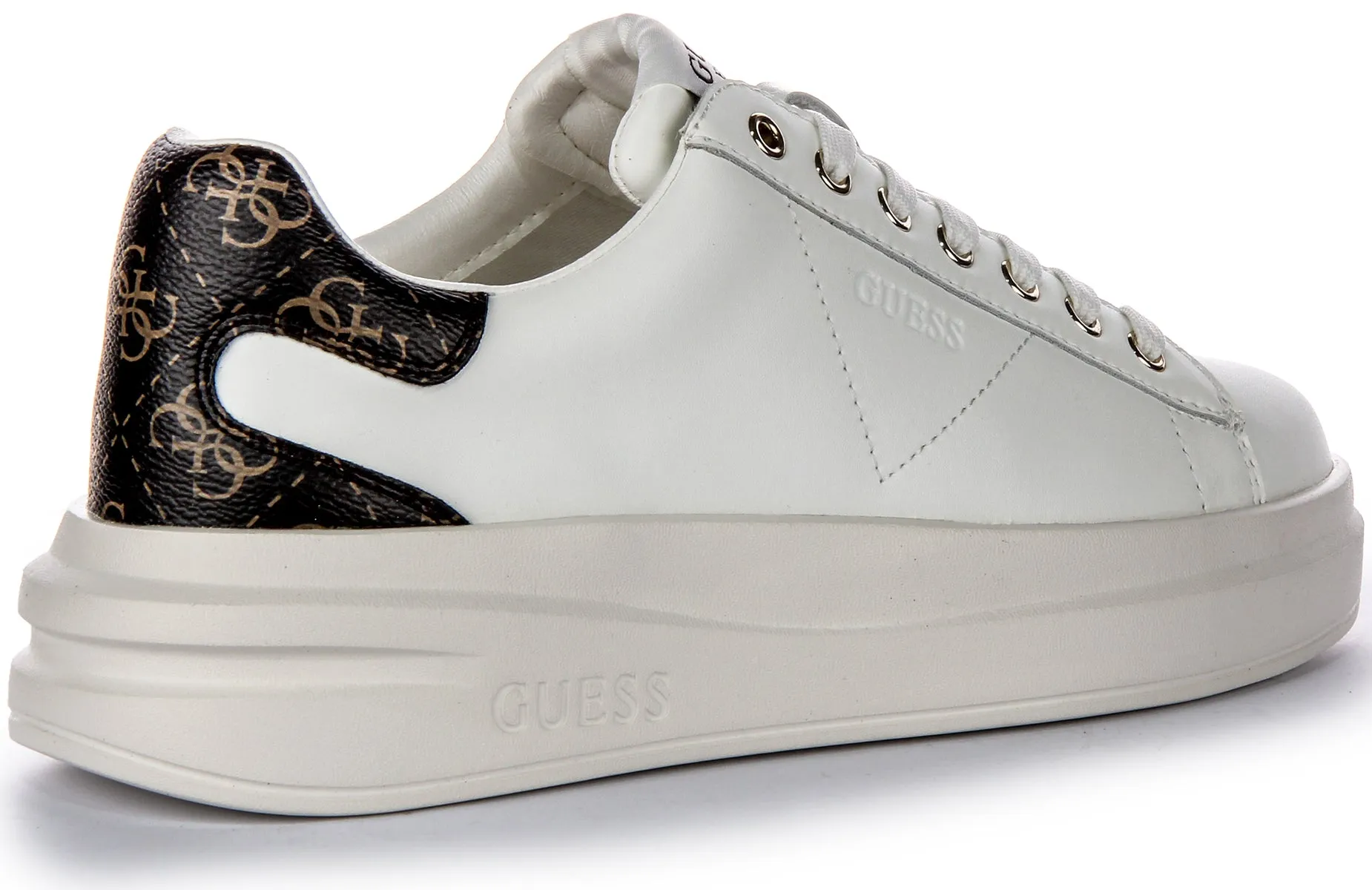 Guess Elbina In White Brown For Women