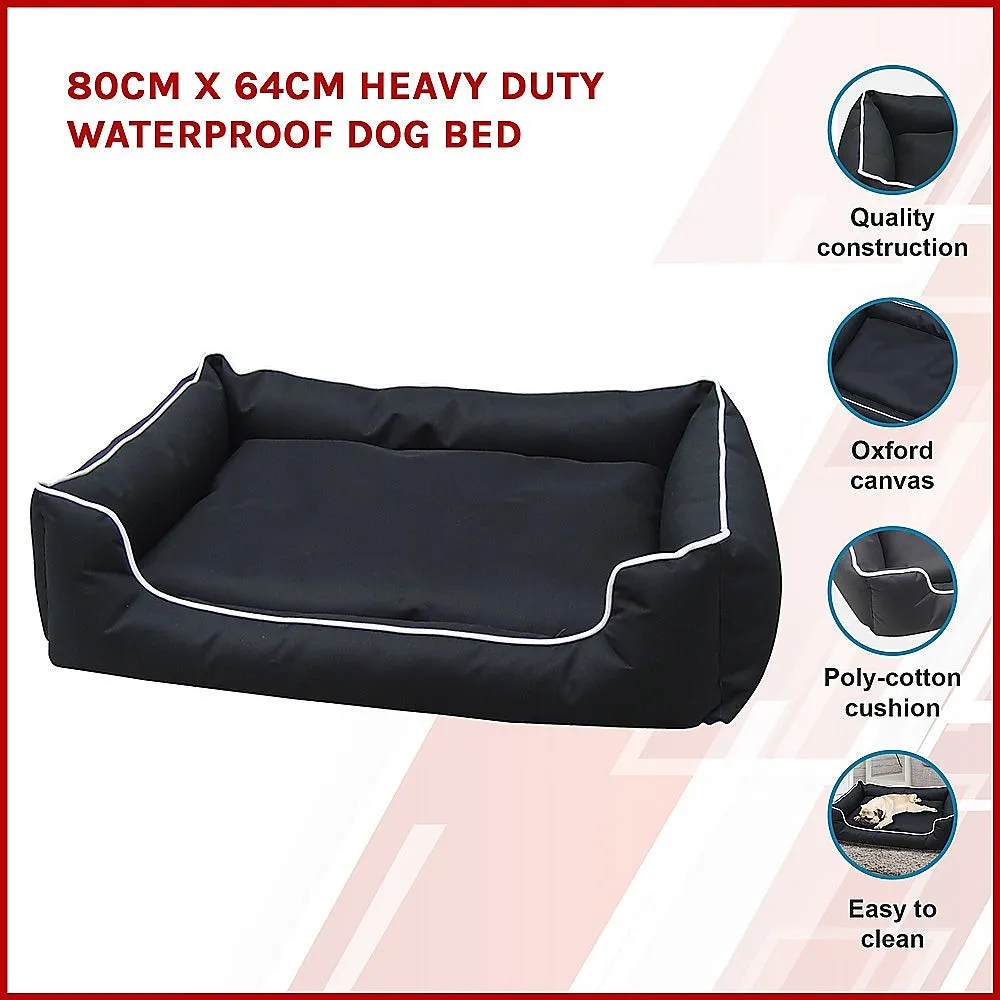 Heavy Duty Waterproof Dog Bed, 80x64cm, Indoor/Outdoor