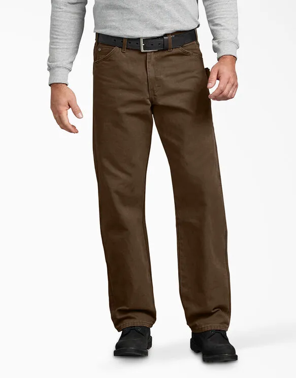 Jeans - Dickies Relaxed Fit Straight Leg Carpenter Duck Jeans, Timber Brown, DU336