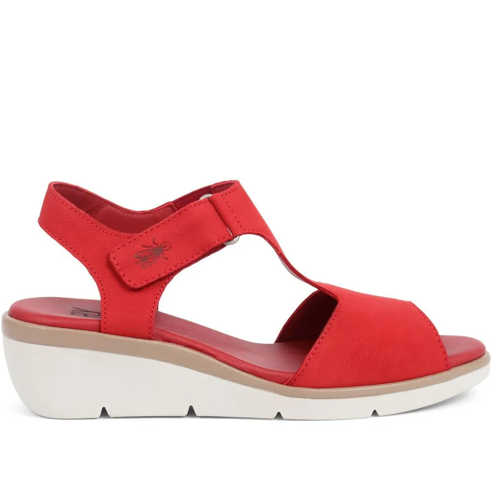 Leather Wedge Sandals - FLYLO37007 / 323 681