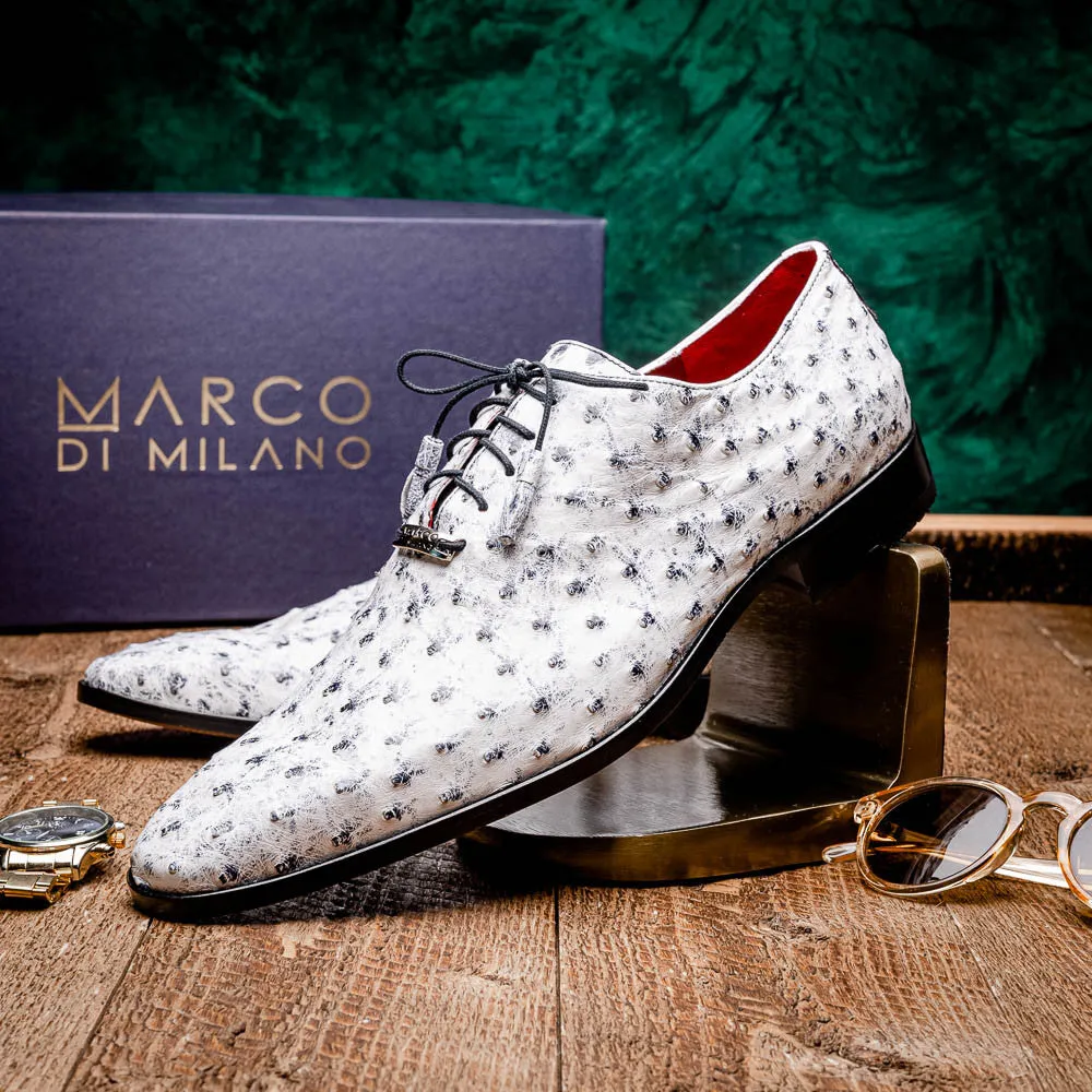 Marco Di Milano Criss Oxford Newspaper Ostrich Shoes