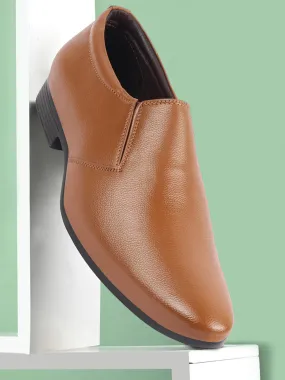 Men Tan Formal Office Slip On Shoes