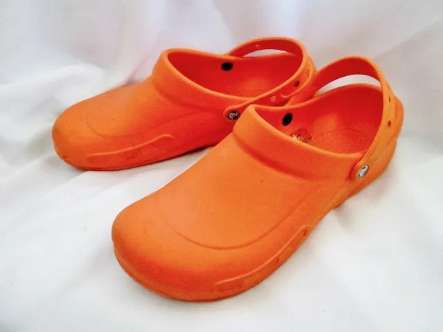 Mens CROCS BISTRO MARIO BATALI Slip on Clog Shoes Sandals Vegan ORANGE TANGERINE 15 NEON BRIGHT