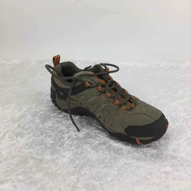 Merrill Women Size 7 Olive Leather Hiking Sneakers