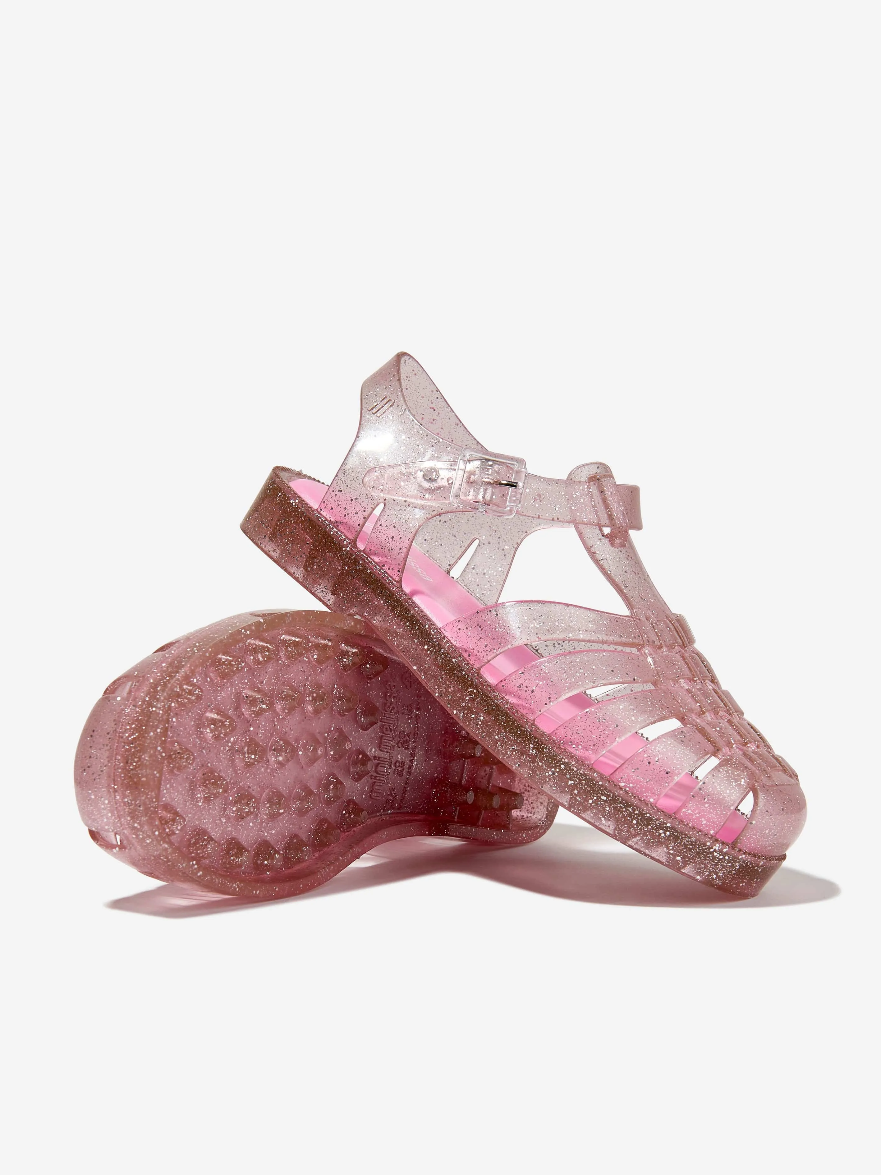 Mini Melissa Girls Possession Shiny Sandals in Pink