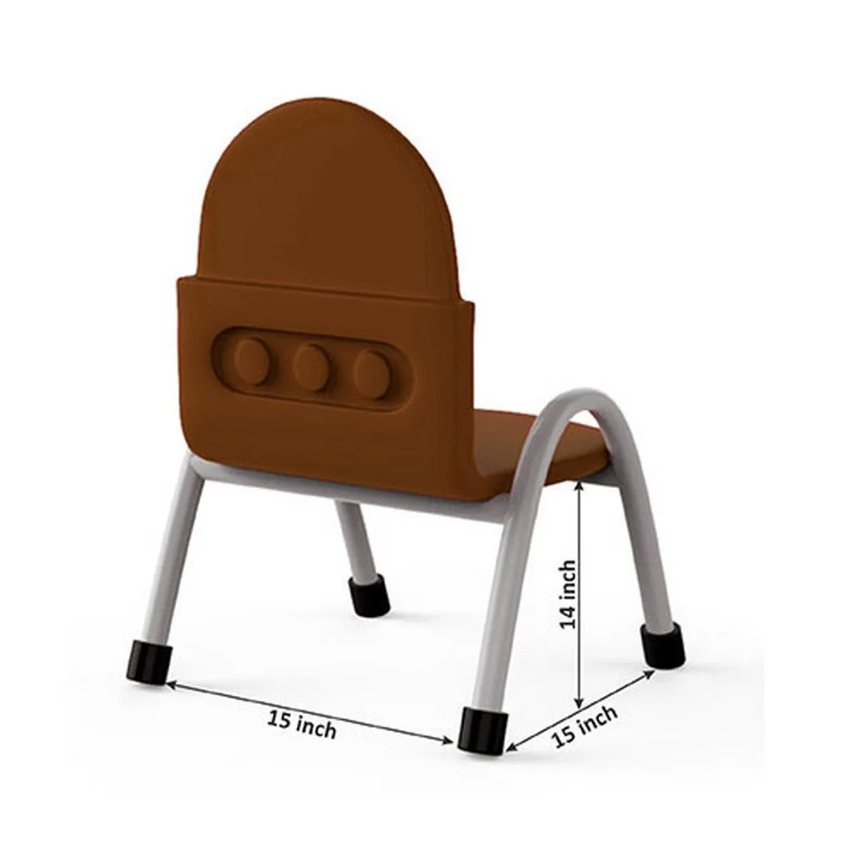 Ok Play Robo Chair, Study Chair, Sturdy And Durable Chair, Plastic Chair, Perfect For Home, Creches And School, Brown, 5 to 10 Years, Height 14 Inches