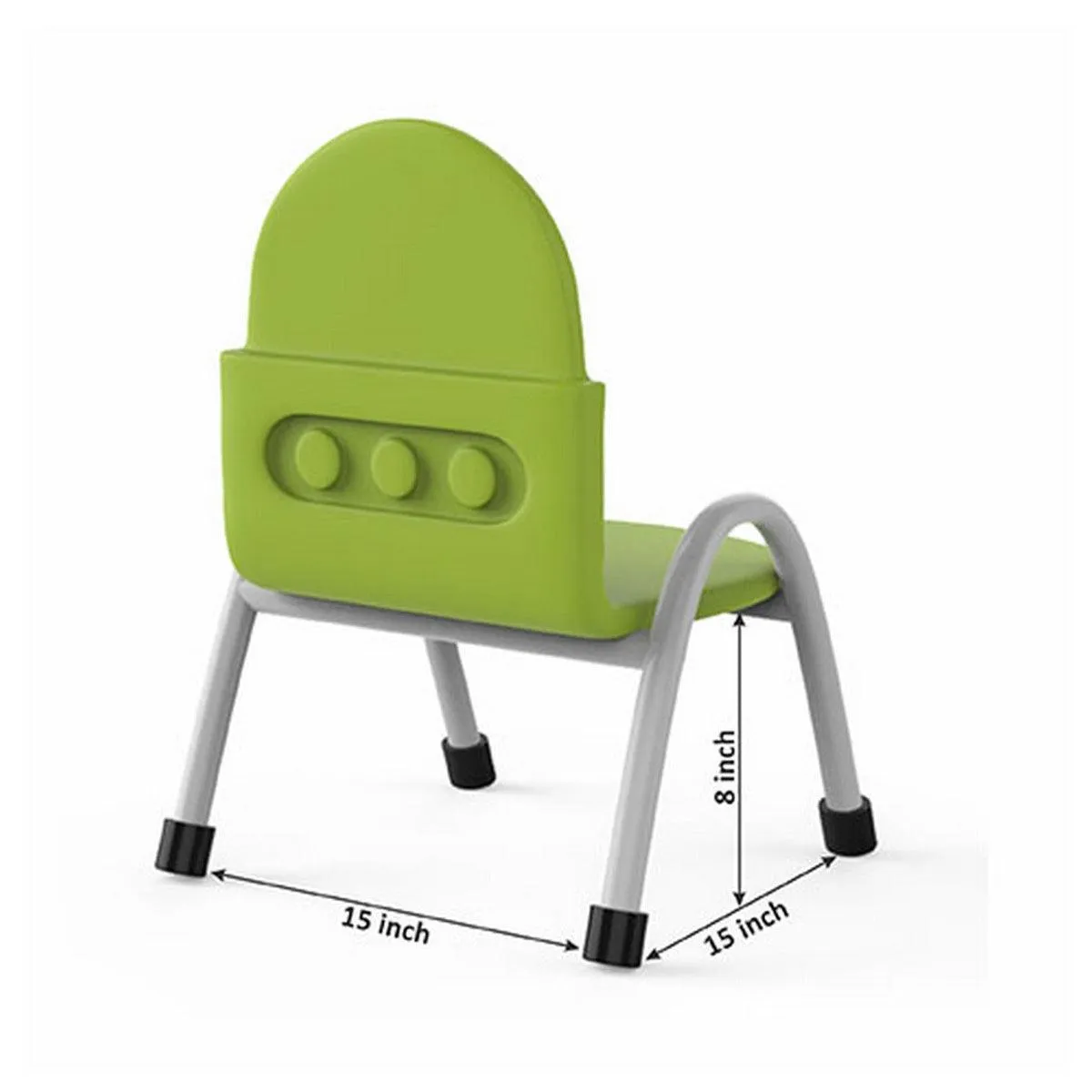 Ok Play Robo Chair, Study Chair, Sturdy And Durable Chair, Plastic Chair, Perfect For Home, Creches And School, Green, 2 to 4 Years, Height 8 Inches