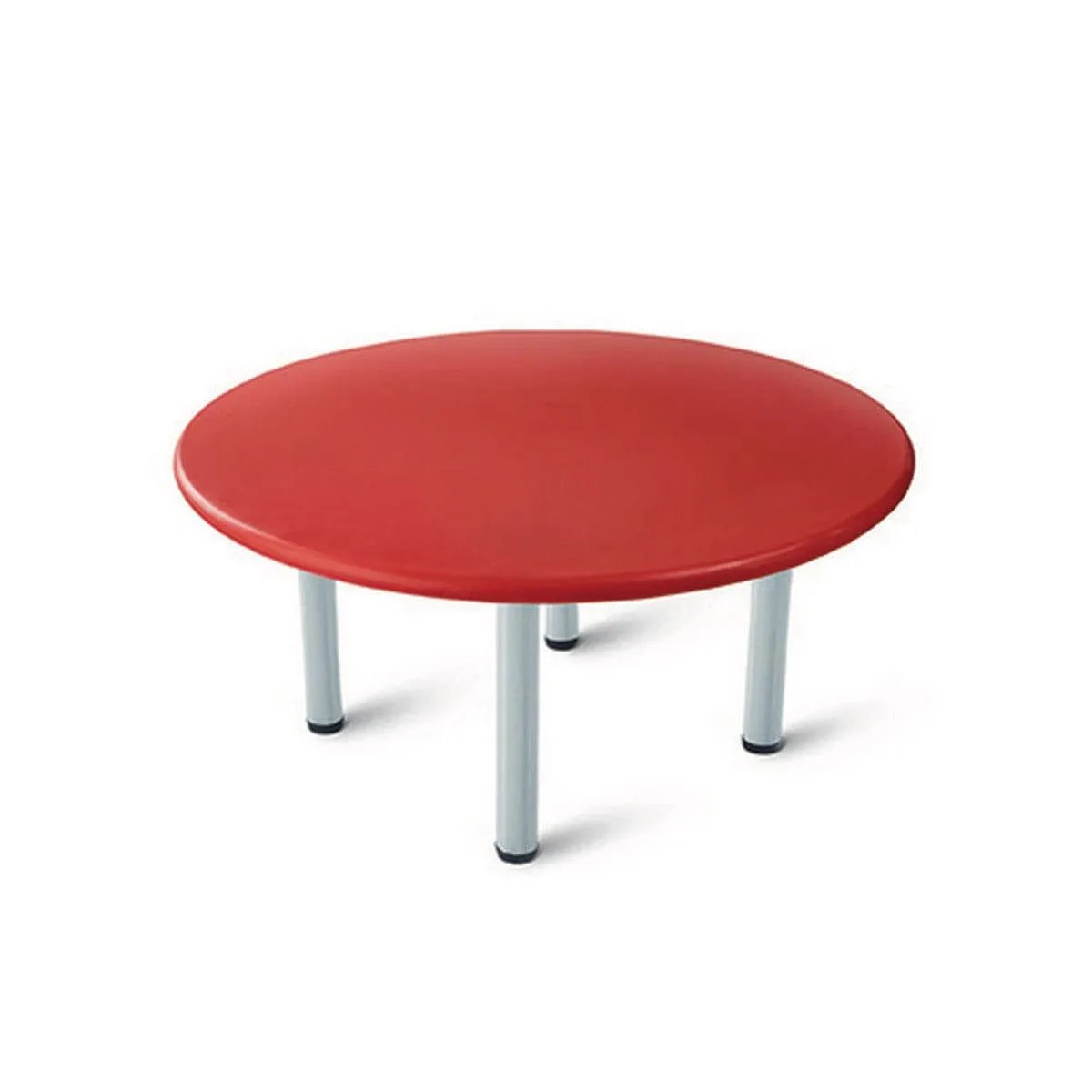 Ok Play Round Table For Kids, Round And Smooth Edges For The Safety, Perfect For Home And School, Red, 2 to 4 Years