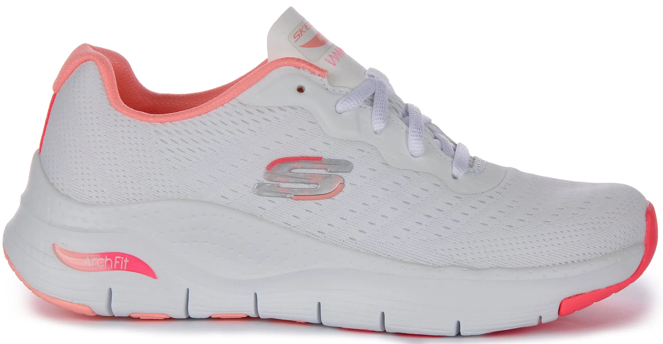 Skechers Arch Fit fit In White Pink For Women