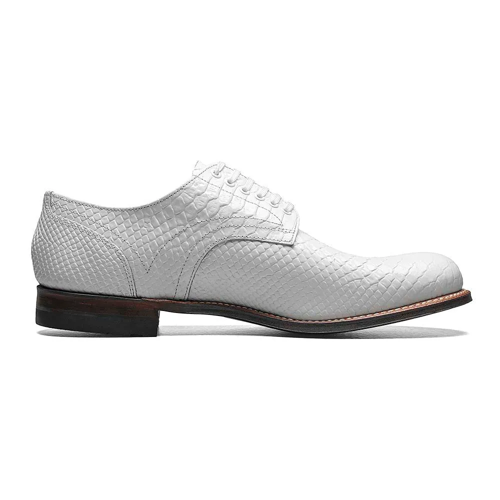 Stacy Adams Madison White Anaconda Print Oxford