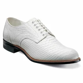 Stacy Adams Madison White Anaconda Print Oxford