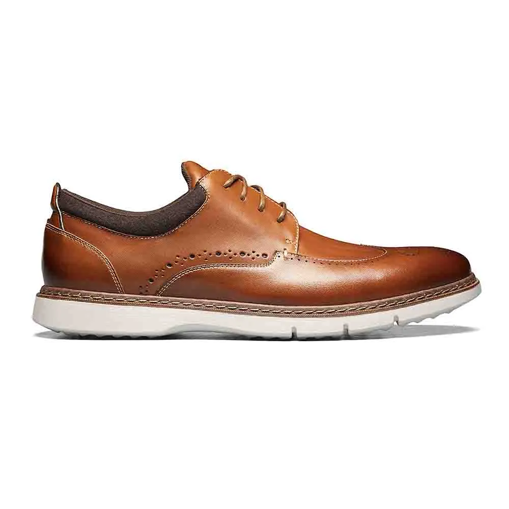 Stacy Adams Synergy Cognac Smooth Leather Mens Wingtip Oxford