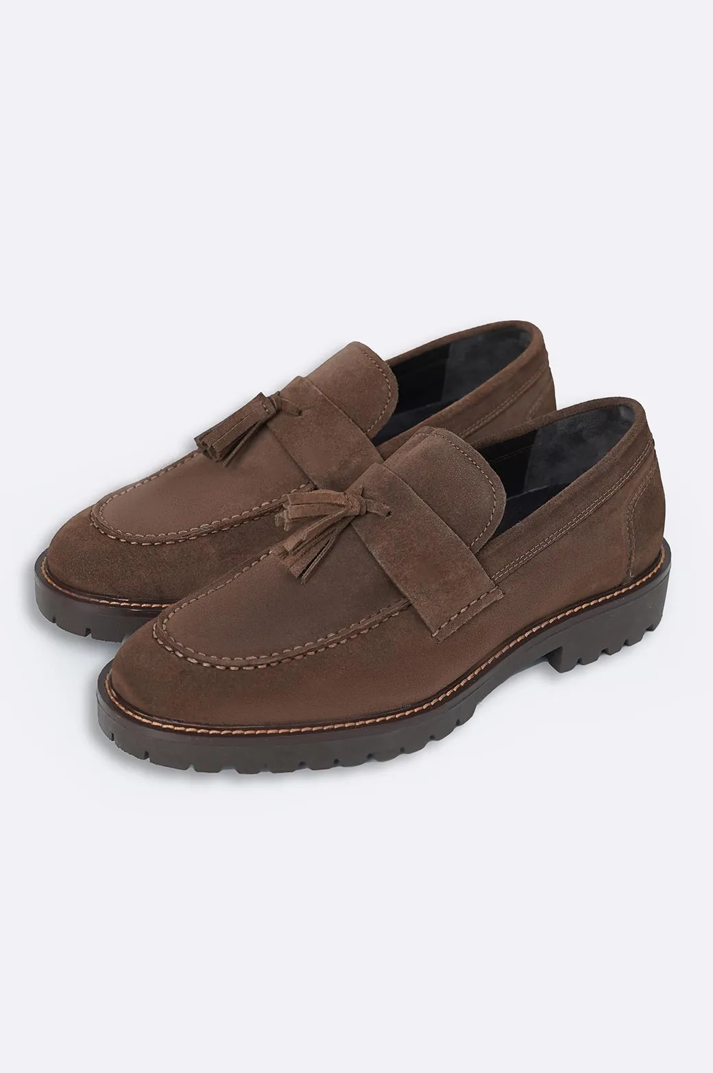 SUEDE TASSEL LOAFERS