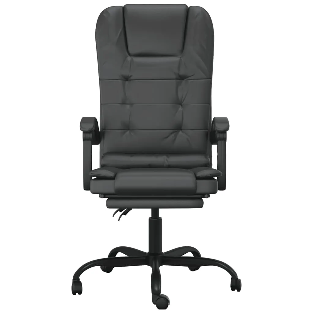 vidaXL Massage Reclining Office Chair Black Faux Leather – Comfortable & Stylish