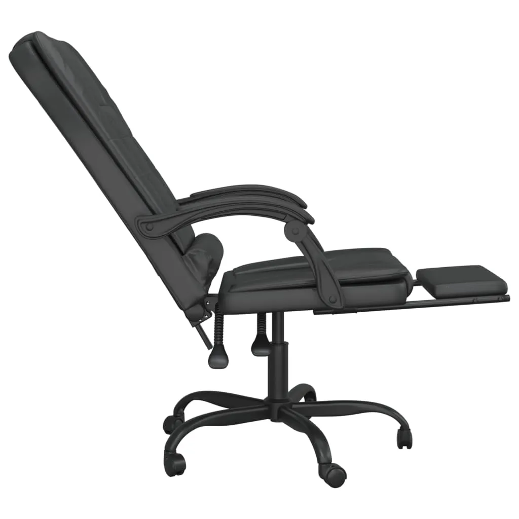 vidaXL Massage Reclining Office Chair Black Faux Leather – Comfortable & Stylish