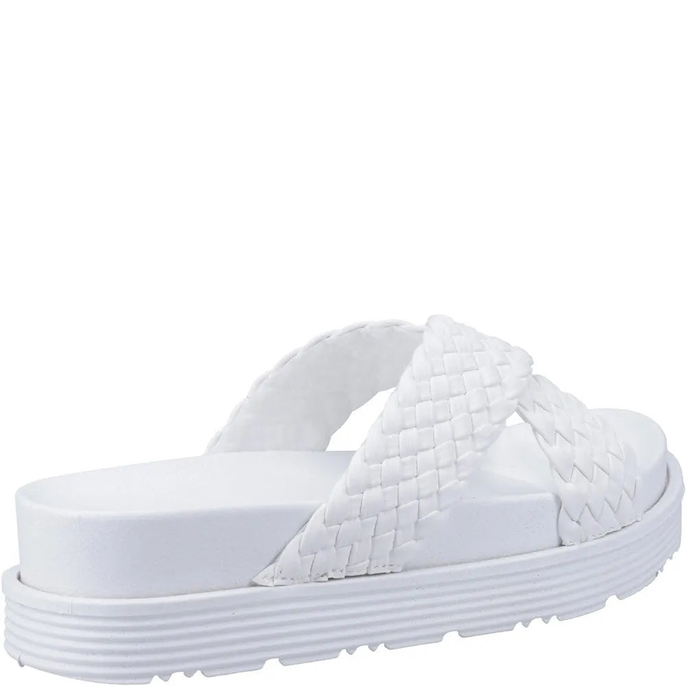 White Serena Mule Sandals