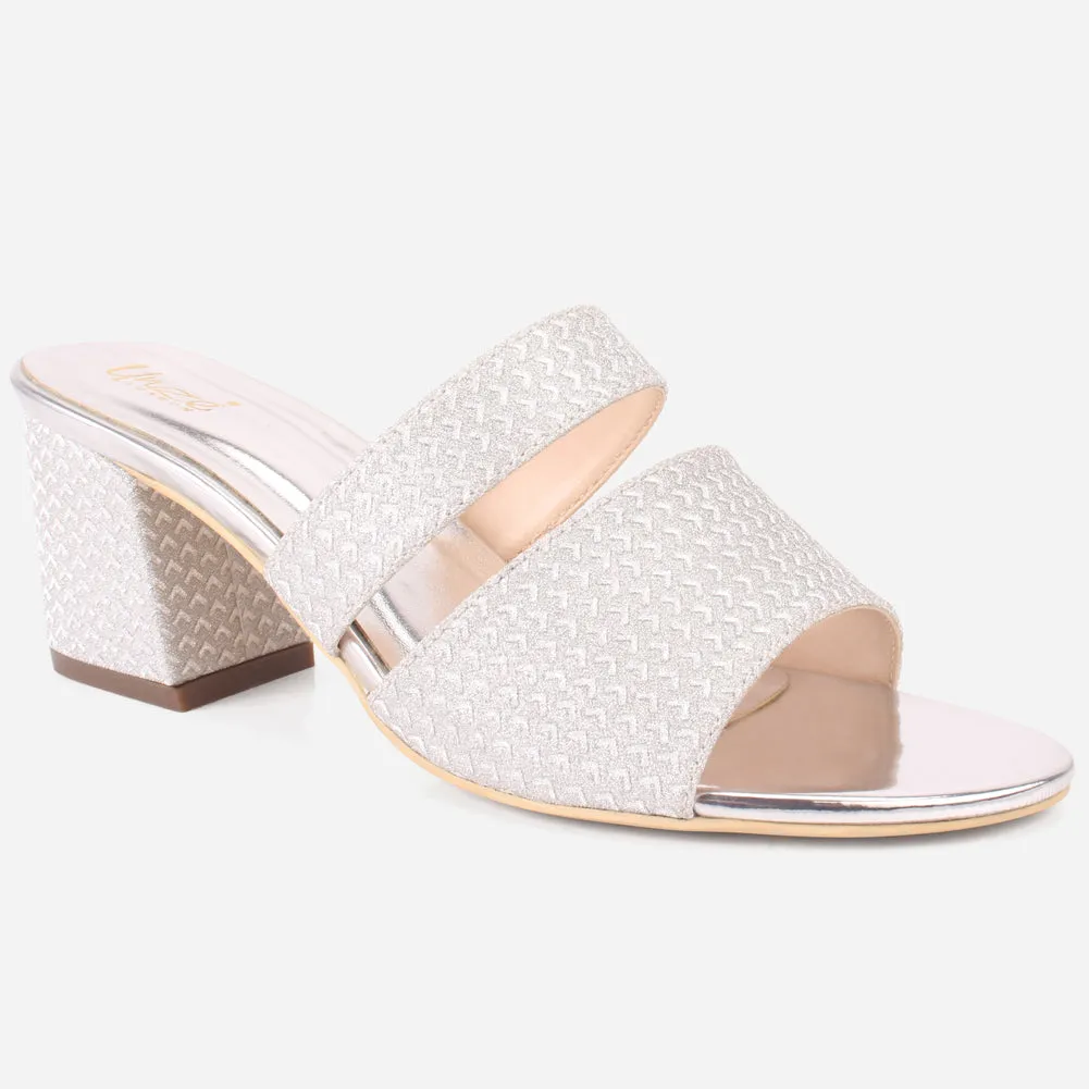 Womens "KENEDY" Shimmery Slip Ons Summer Sandals